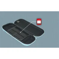 HORI NSX-078E Slim Tough Pouch Nintendo Switch 2 kompatibilis, 10 játékkazettát tároló rekesz, könnyű, világoskék, hivatalosan licencelt #4