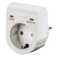 Hama 00047771 hálózati túlfeszültségvédő adapter fehér type f 16a 3500w #1