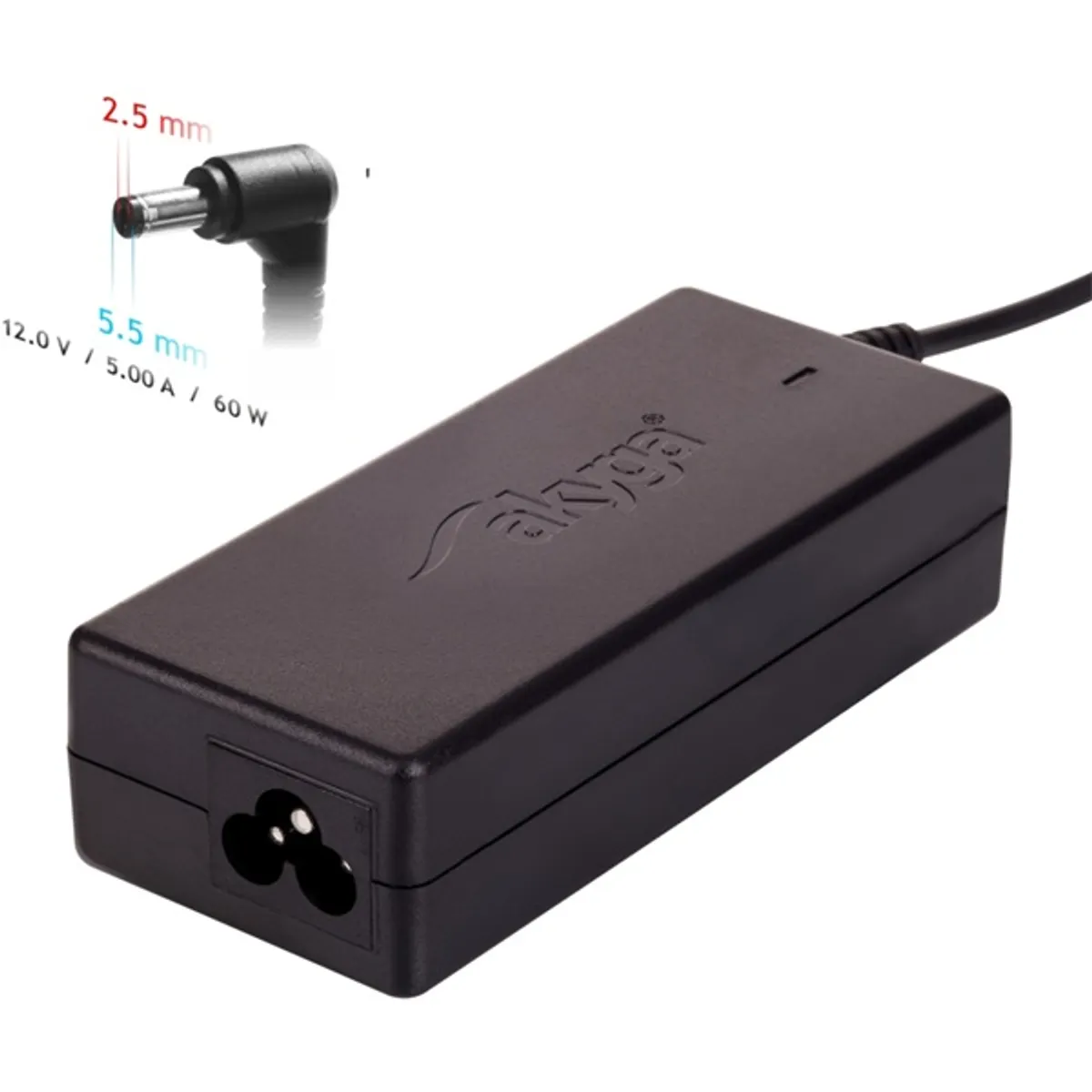 AKYGA AK-ND-30 Notebook töltő 60W 12V 5A 5.5x2.5mm #2