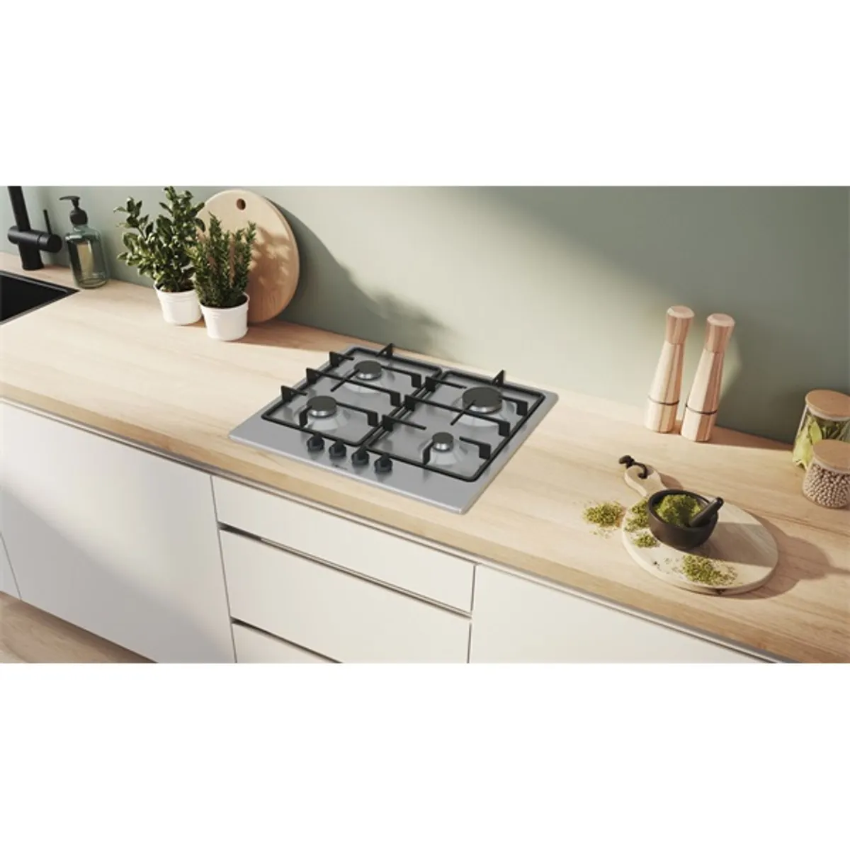Bosch PGP6B5K60 gázfőzőlap inox 4 égő 58,2 cm szélesség #3