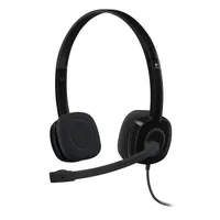 Logitech 981-000589 H151 fejhallgató 3,5 mm jack 1,8 m kábel fekete PC Mac kompatibilis