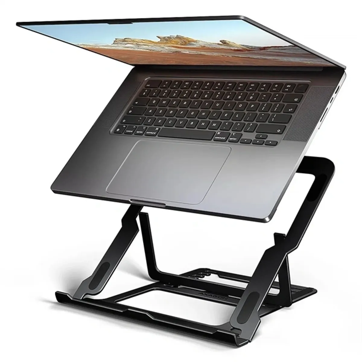 AXAGON STND-LAB állvány 10-17.3" notebookokhoz, 8 pozíció, magasság 91-150 mm, max 20 kg, fekete #1