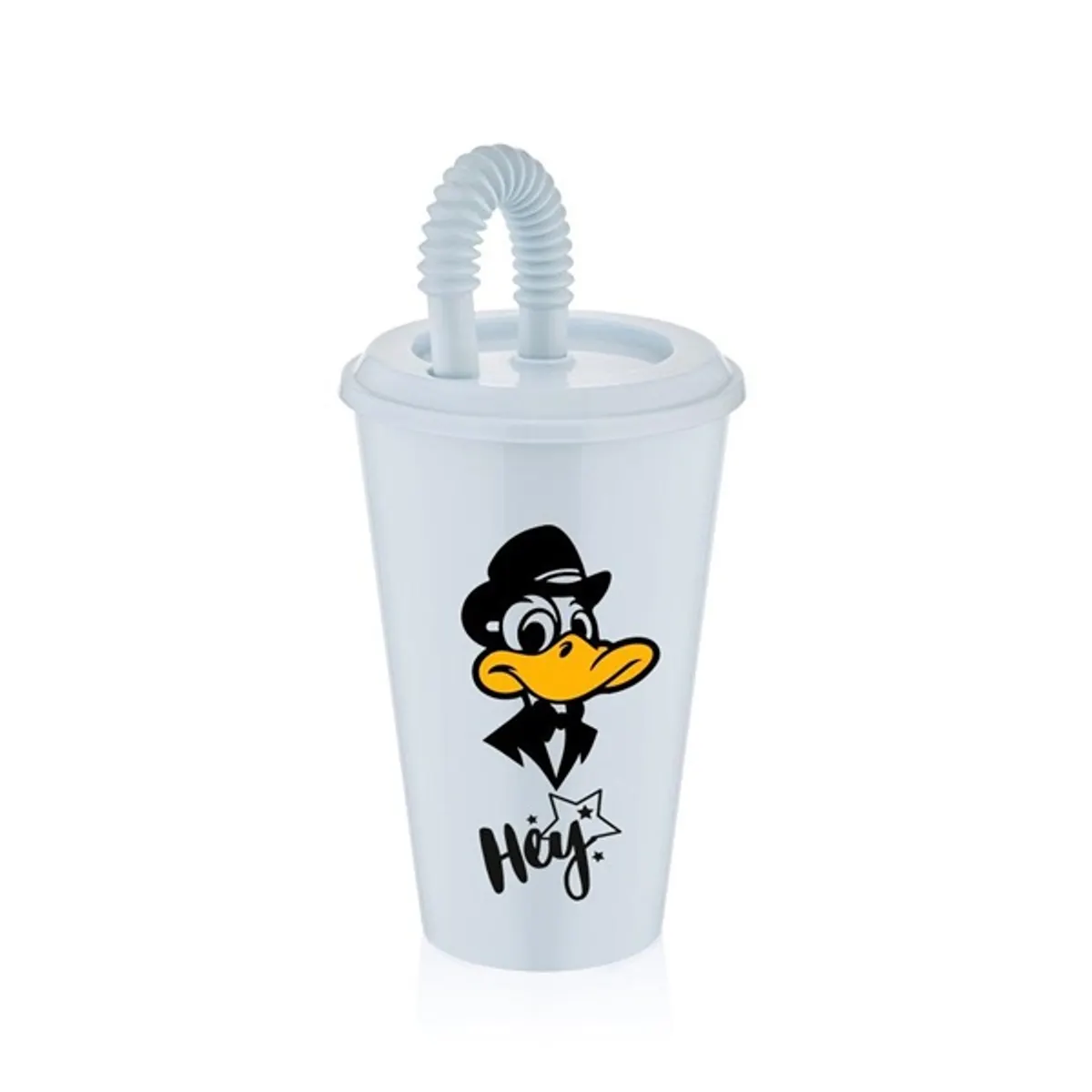 LUXPLASTIC L-00750 Limonádé pohár szívószállal 0,45L #1