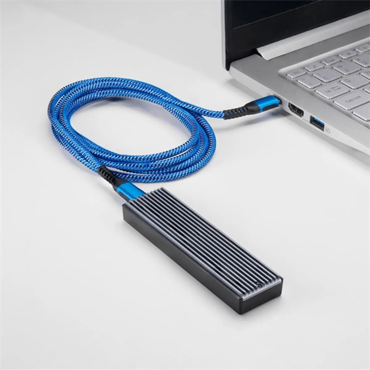 AKYGA AK-USB-38 USB-C adat- és töltőkábel 180 cm kék 2x USB-C 100 W #3
