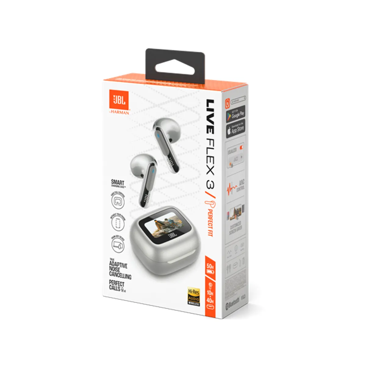 JBL JBLLIVEFLEX3SIL Live Flex 3 True Wireless fülhallgató zajszűrés 10 óra üzemidő USB-C Bluetooth 5.3 #7
