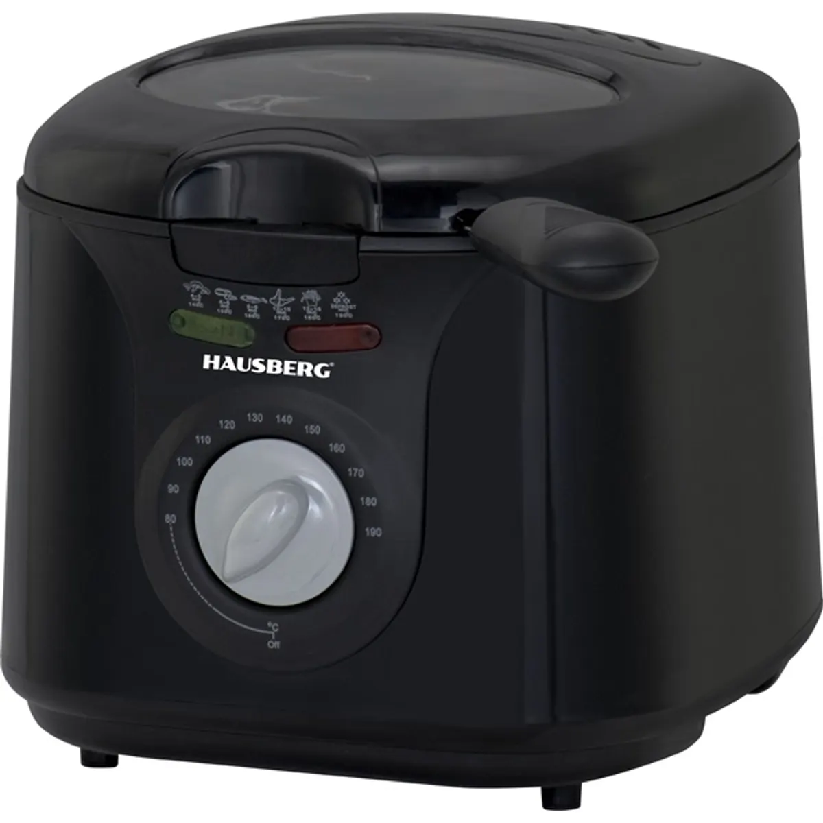 Hausberg HB-1331NG HB-1331NG olajsütő 2,5L 0-190C állítható hőmérséklet kivehető olajtartály rozsdamentes szűrő átlátszó ablak hűvös külső test #3