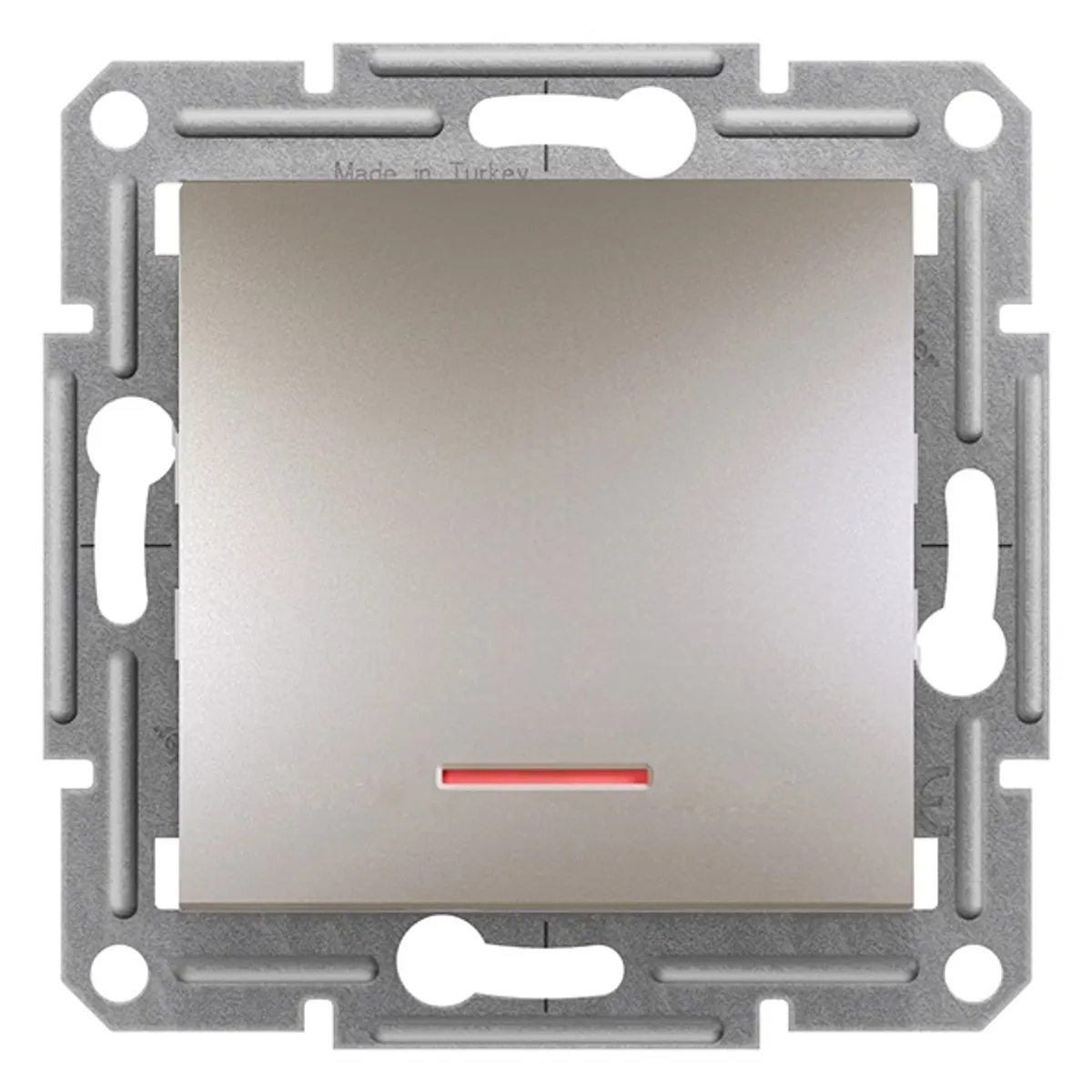 Schneider EPH1500169 Asfora jelzőfényes rugós bekötés bronz 10A IP20 süllyesztett #1