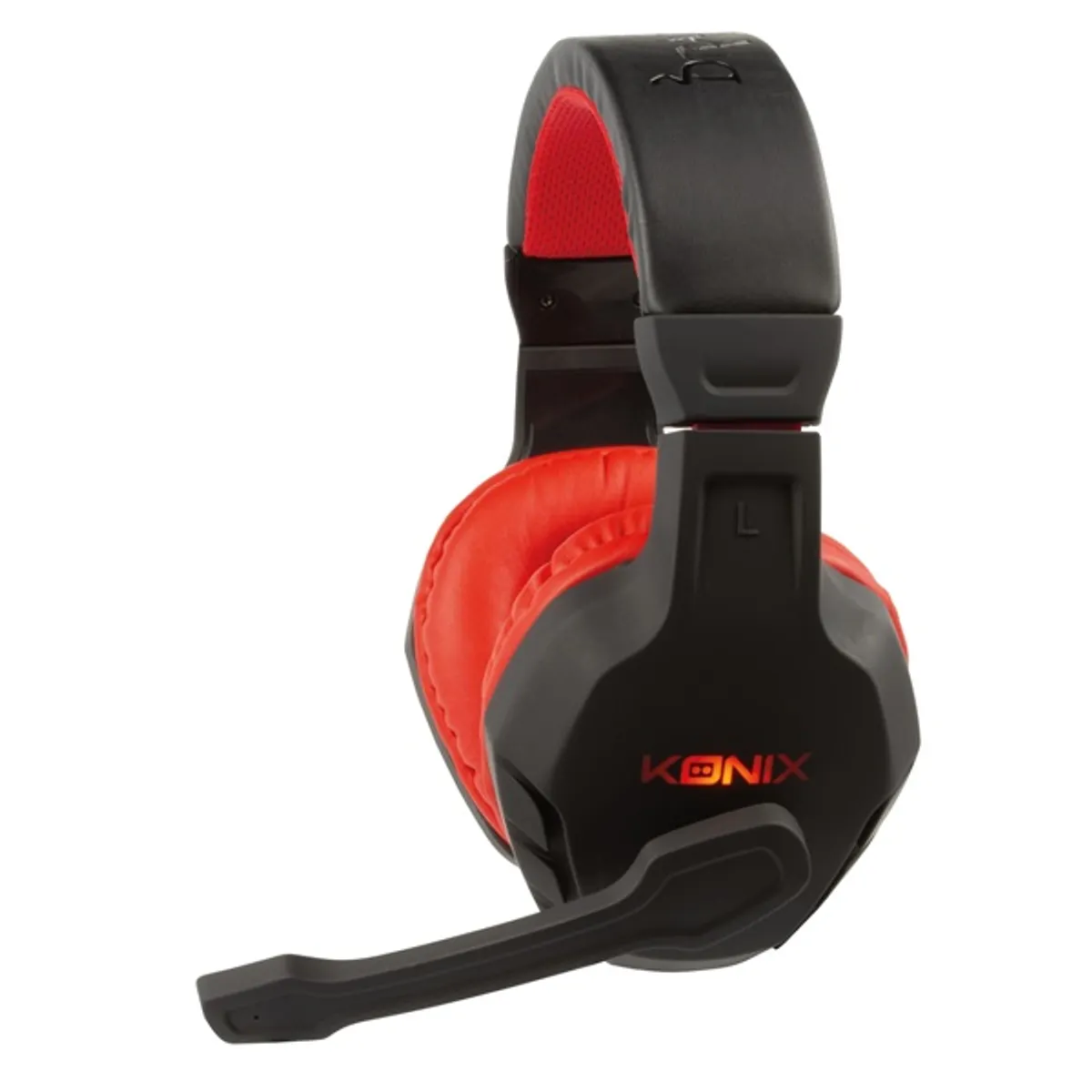 DRAKKAR KX-GH-PC Skald gamer headset 2.0 fekete piros 50 mm 20-20000 Hz 32 ohm 110 dB vezetékes 150 cm 3,5 mm balos #3