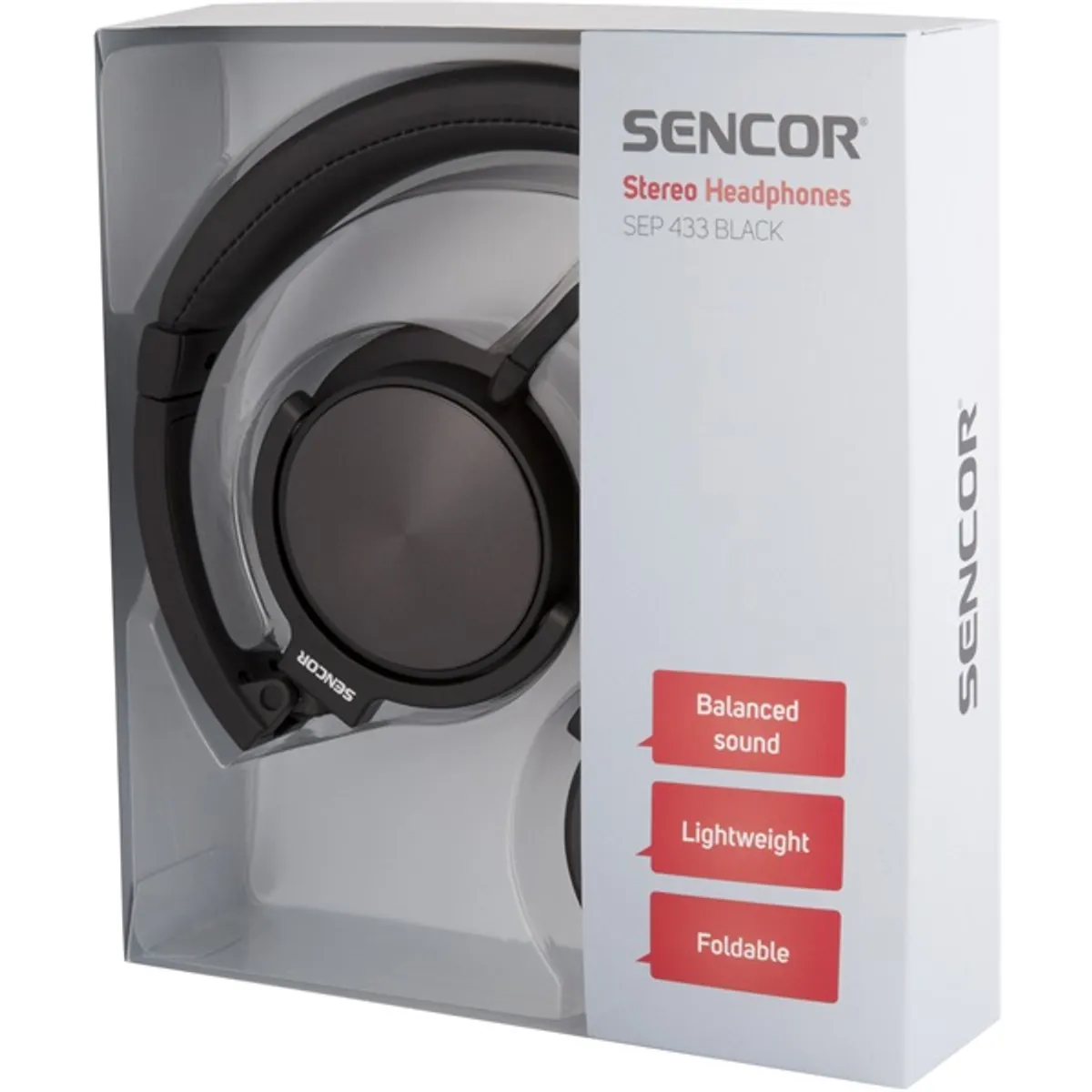 Sencor 35053110 SEP 433 40 mm 32 ohm 20-20000 Hz 2.0 mikrofonos fejhallgató 3,5 mm fekete #2
