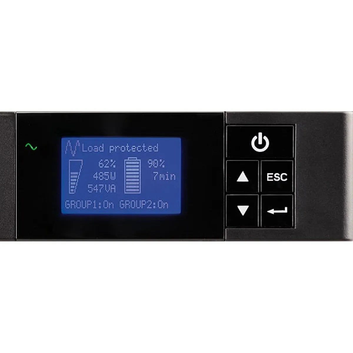 Eaton 5P850IR 5P 850VA 1U rack vonali-interaktív UPS 600W 4x IEC C13 bemenet IEC C14 USB RS232 LCD #2
