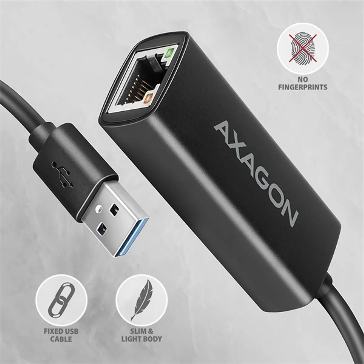 AXAGON ADE-AR usb-a gigabit ethernet adapter fekete 15 cm rj45 usb 3.2 a #4