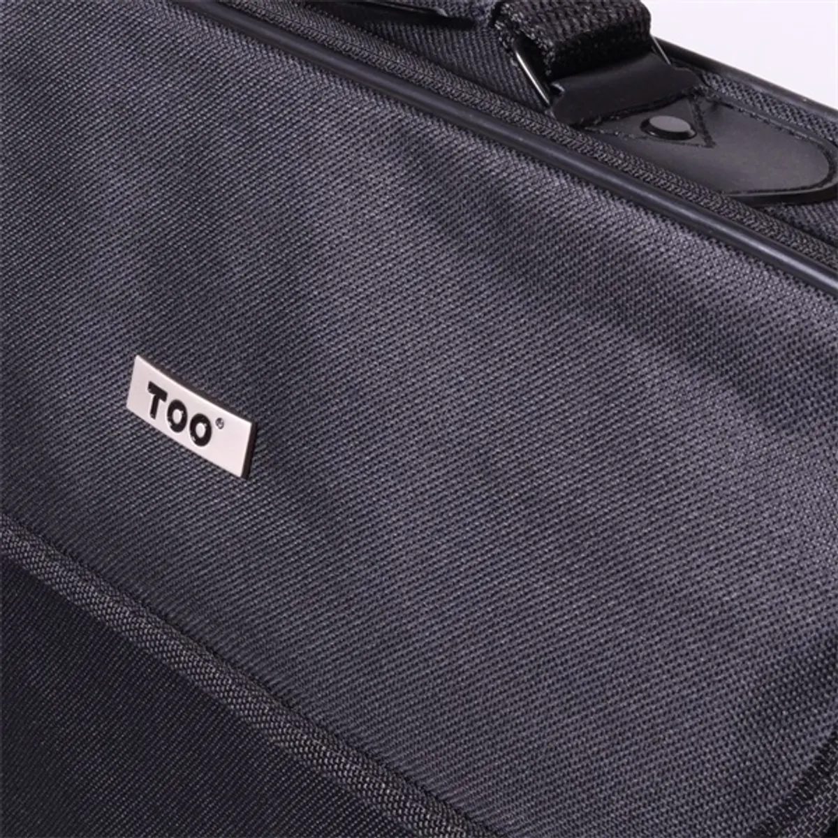 TOO SBSW028B156 Notebook válltáska poliészter fekete piros dekor csíkkal 15,6" #4