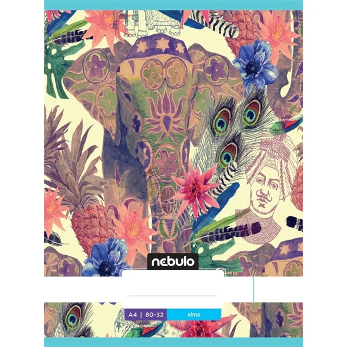 Nebulo SI-LD-A4 L-Design 32 lapos tűzött sima füzet #1