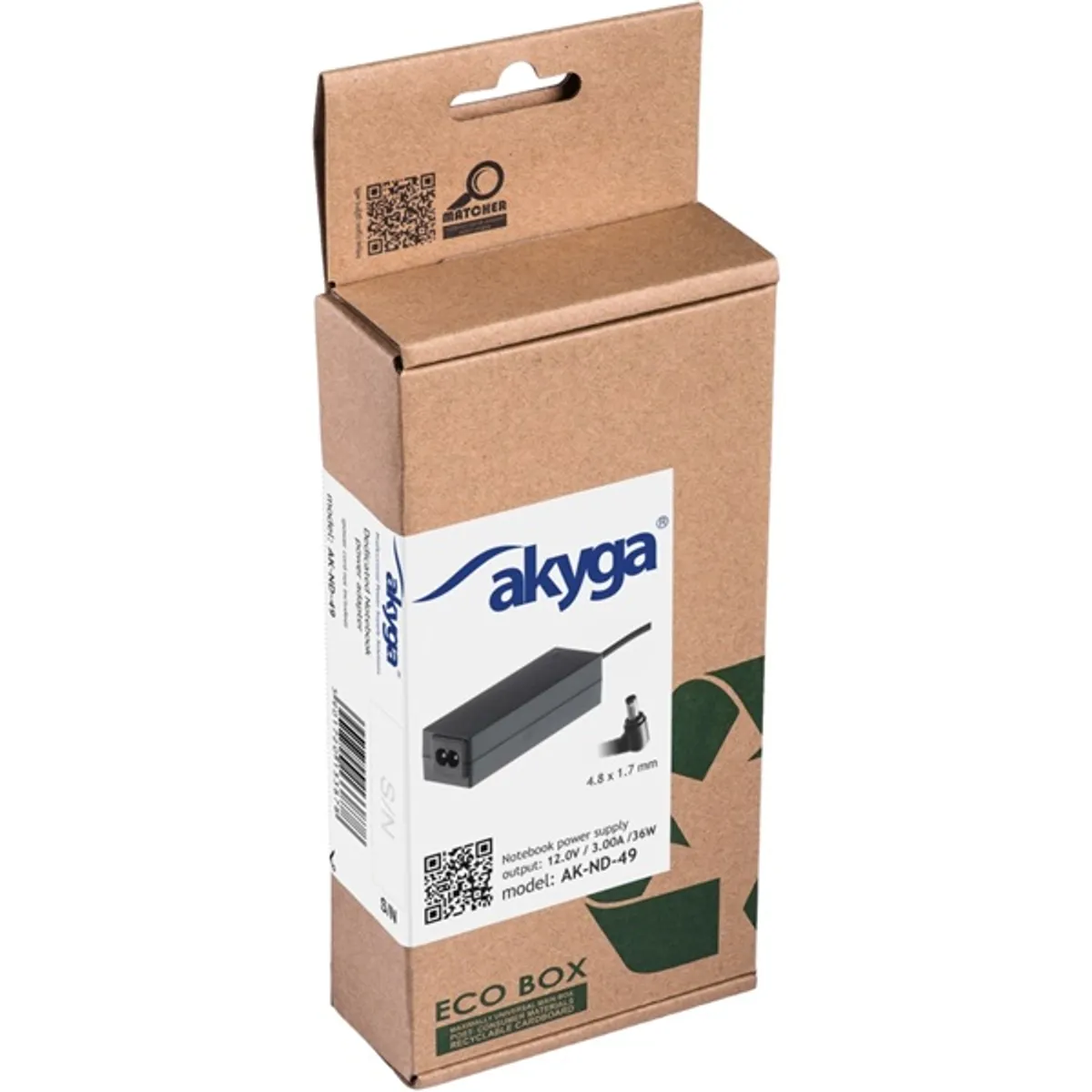 AKYGA AK-ND-49 Notebook töltő 12V 3.0A 36W 4.8x1.7 mm ASUS #4