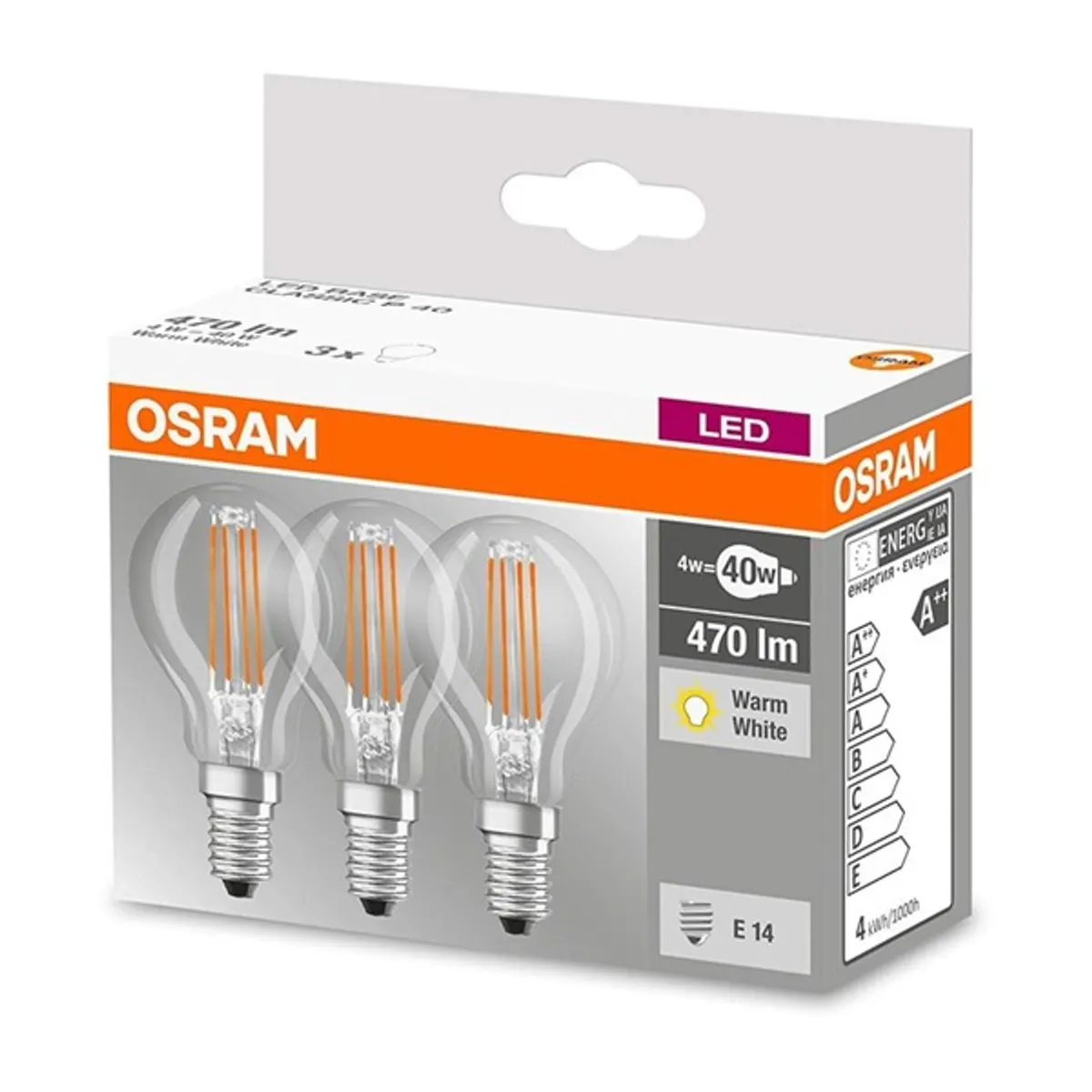 LEDVANCE 4058075819337 LED kisgömb izzó E14 4W 470 lm 2700 K 300 fok #2