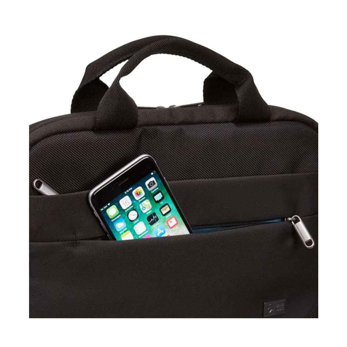 Case Logic 3203984 ADVA-111 11,6" notebook táska fekete poliészter párnázott belső első zseb vállpánt hordozó fogantyú #6