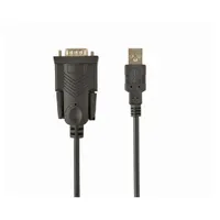 Gembird UAS-DB9M-02 USB RS232 átalakító fekete 150 cm USB-A soros