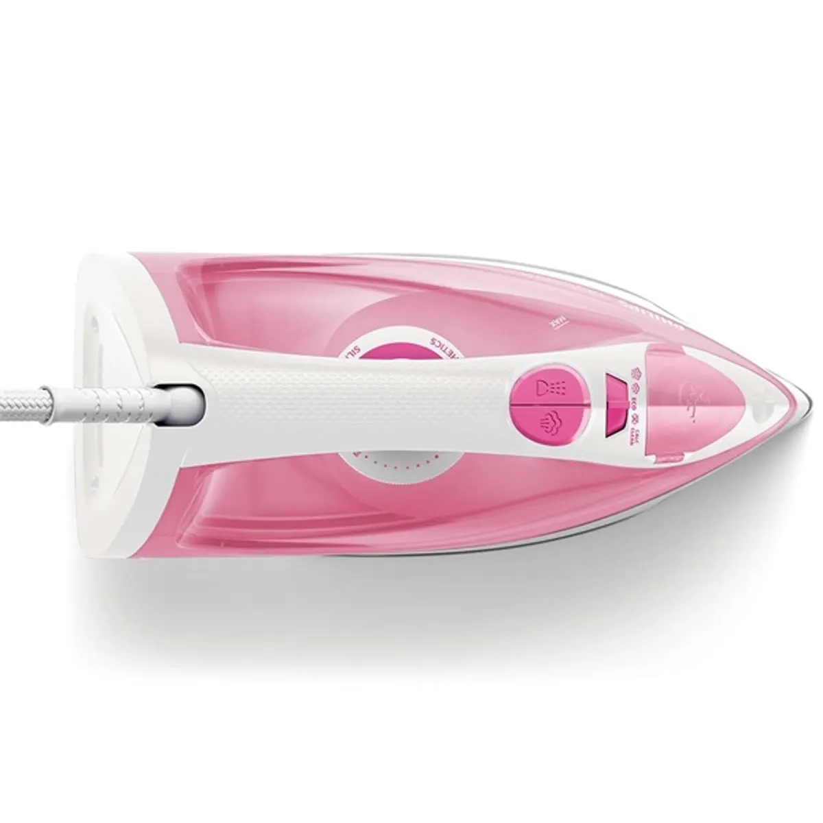 Philips GC2142-40 EasySpeed Plus gőzölős vasaló rózsaszín víztartály 0,27 liter kerámia talp kábelhossz 1,9 m függőleges gőz vízkőmentesítő funkció #2