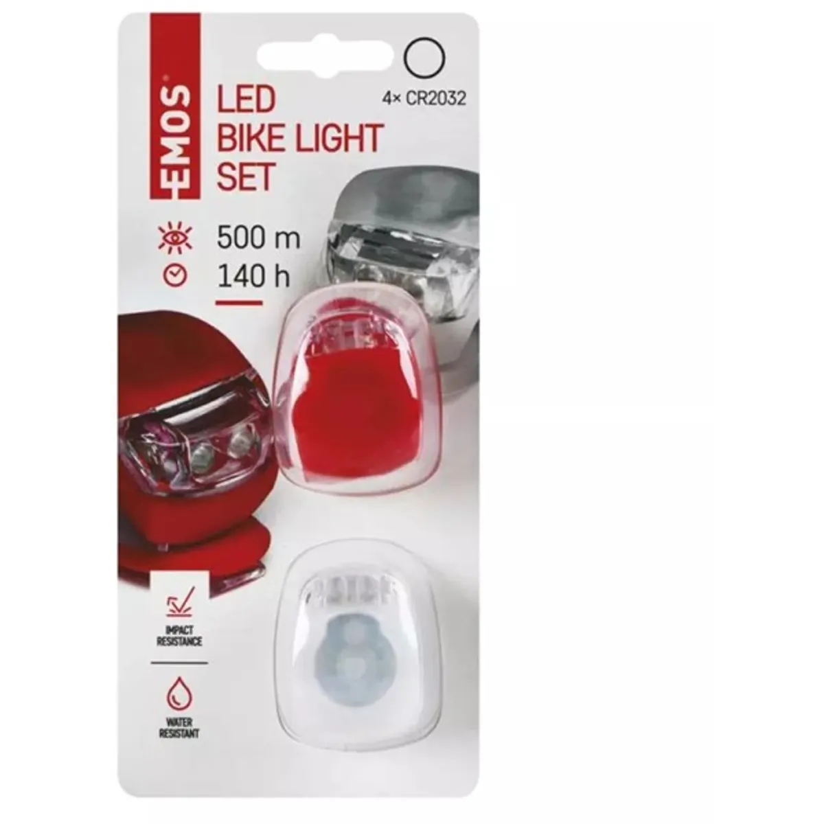 EMOS P3921 kerékpárlámpa szett 2x LED fehér, 2x LED piros, 10 lm, 13 m, IP43, 3 üzemmód, CR2032 #3