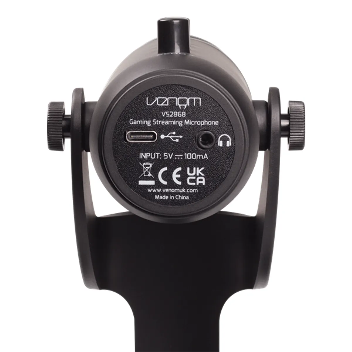 Venom VS2868 kardioid streaming mikrofon RGB LED fekete 3 m USB 3.5 mm jack #3