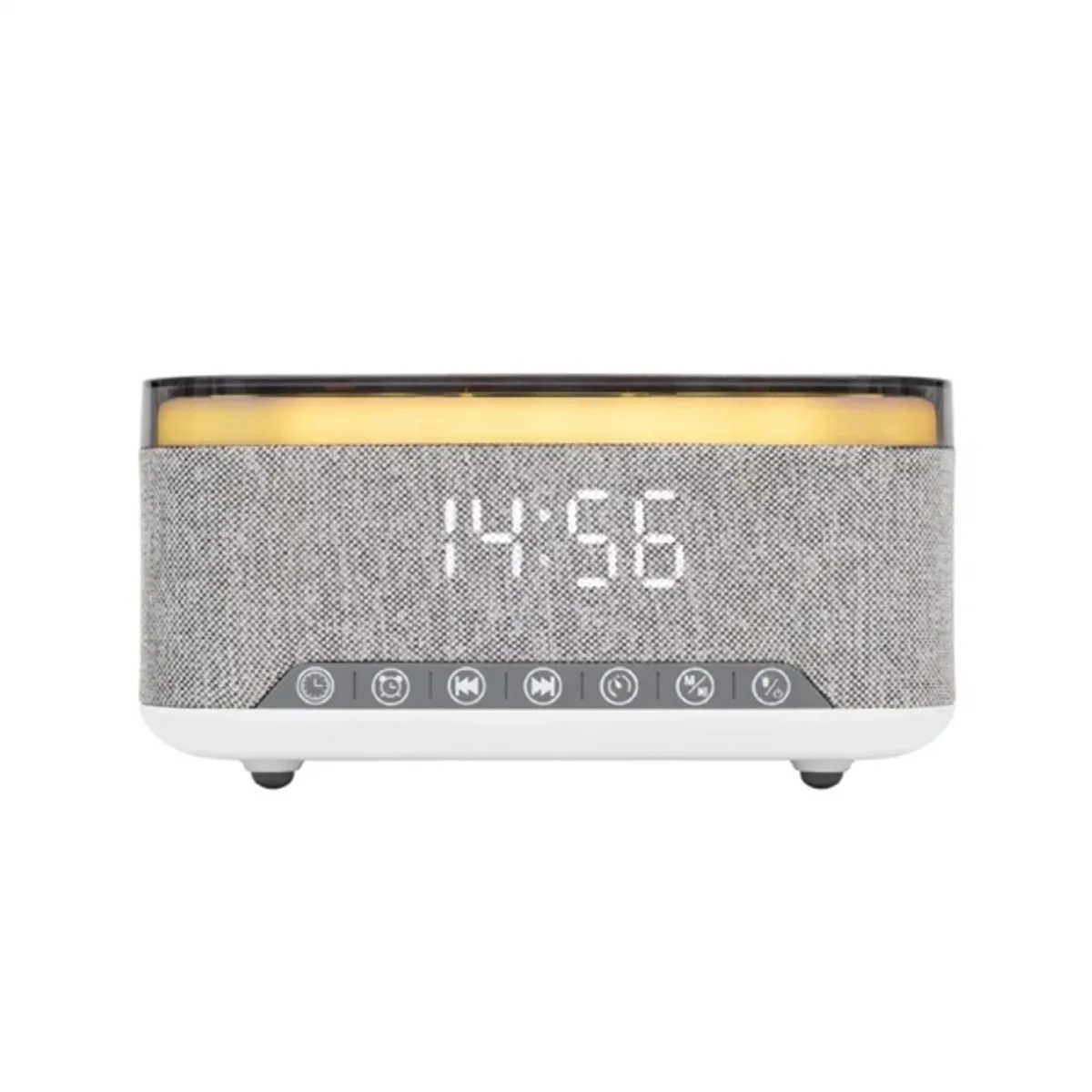 HOME LTCR06 multimédia lejátszó ébresztőórával qi töltés bluetooth TWS 2x5 W FM rádió USB beépített akkumulátor hordozható LED kijelző #2