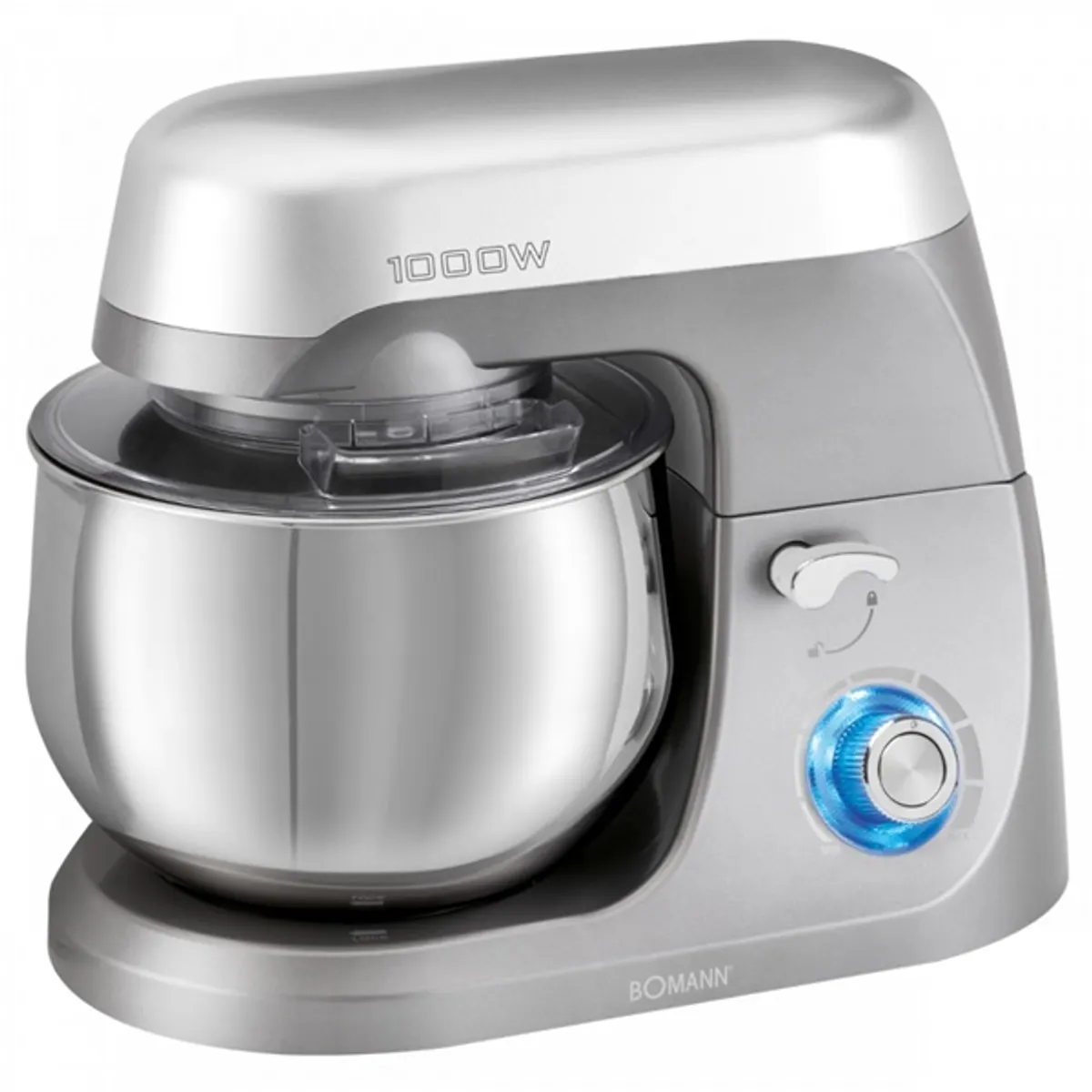 BOMANN KM 6009 CB TITAN Konyhai robotgép 1000 W 5 L Titán Rozsdamentes acél edény Bolygó rendszerű forgás Dagasztó Habverő Csúszásgátló lábak #1