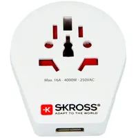 SKROSS SKR-WORLDTOEUUSB World to Europe USB utazó adapter Fehér #3