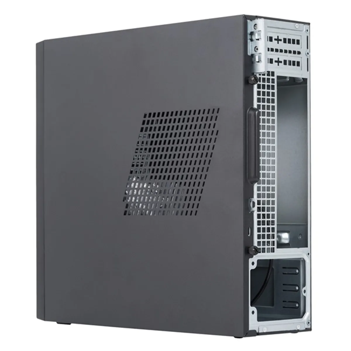 AKYGA AK-202-01BK mini-ITX sff ház fém fekete 5,25 külső hely 1 db 3,5 belső hely 1 db 2,5 belső hely 1 db beépített 80 mm ventilátor USB 3.0 táp nélküli #3