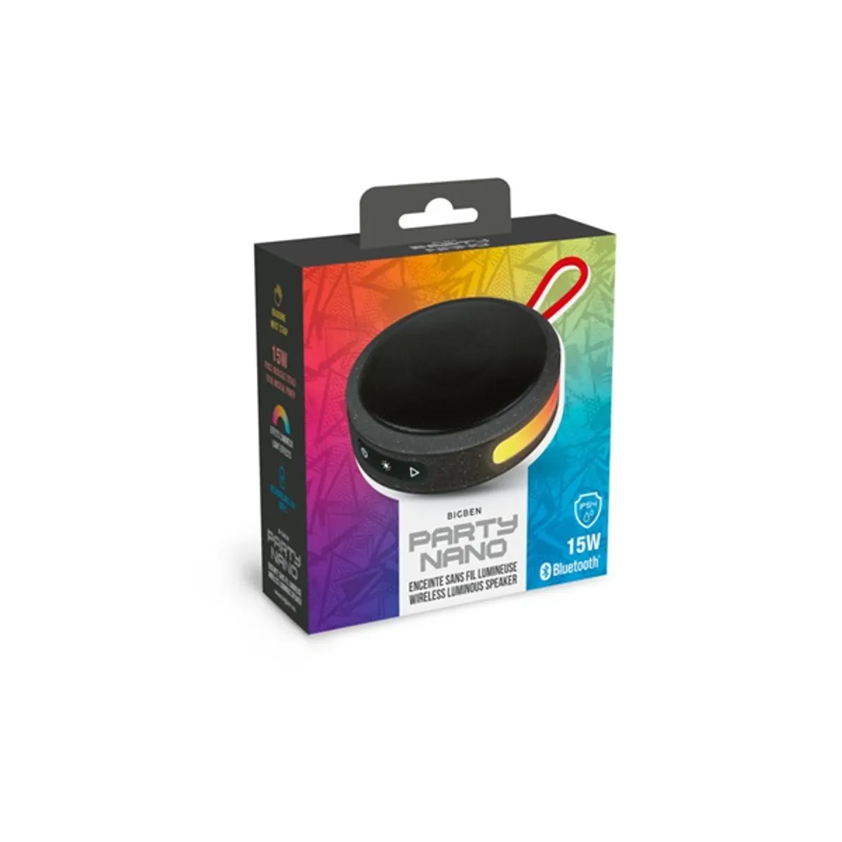BIGBEN PARTYBTIPNANOBKR Party Nano Bluetooth hangszóró IP54 15,0 W 1200 mAh USB-C hordozható #5