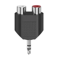 Hama 00205187 sztereo 3,5mm jack dugó - 2RCA aljzat fekete