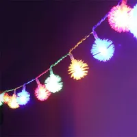 IRIS 314-02 Zúzmara 3 cm alakú LED fényfüzér 2m 10LED több színű 2xAA elem