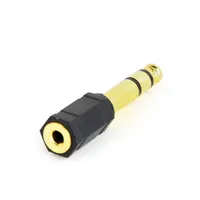 GEMBIRD A-6.35M-3.5F 6,3 mm jack M 3,5 mm jack F sztereó adapter Fekete aranyozott érintkezők #3