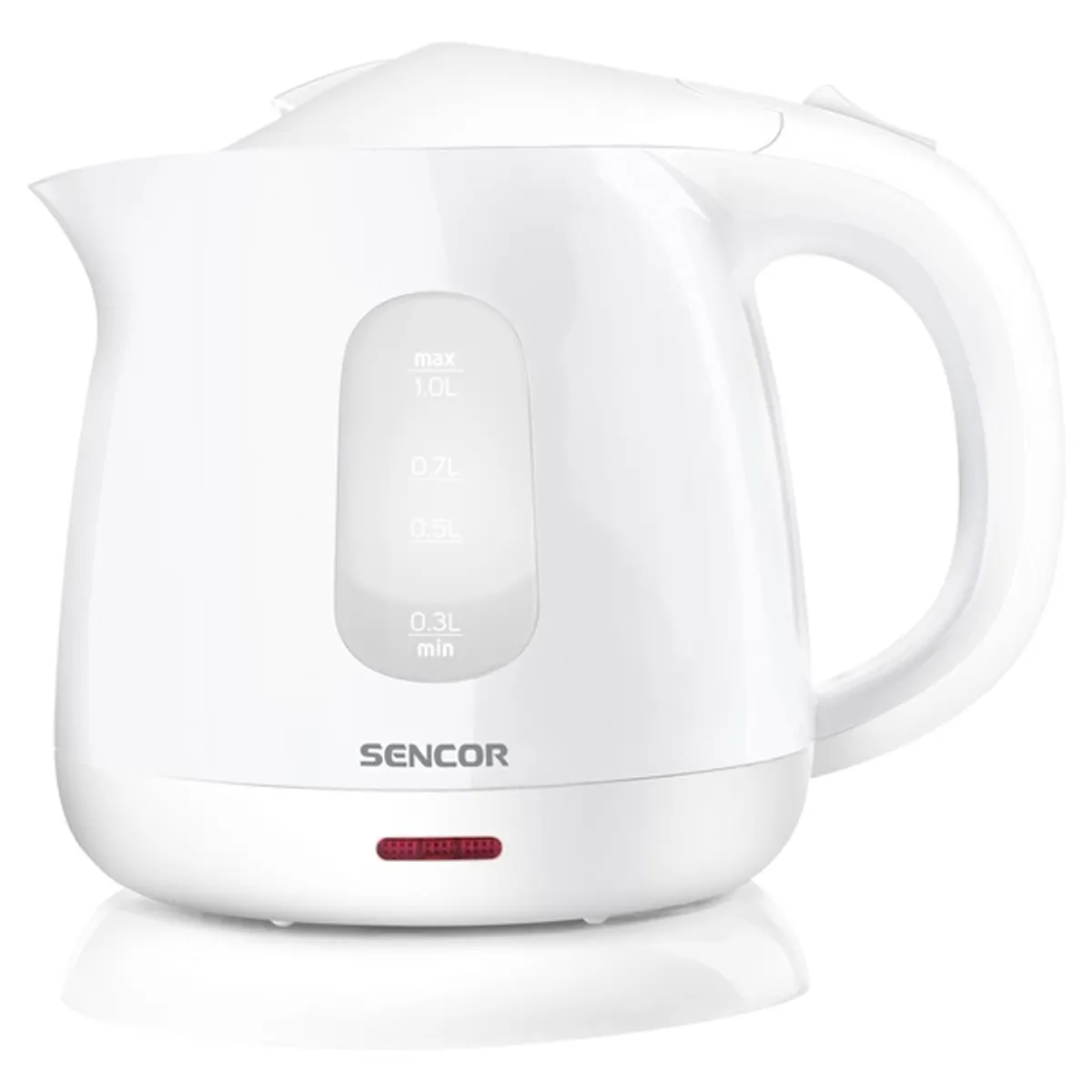 Sencor 41005054 SWK 1010WH fehér 1,0 L 1100 W automatikus kikapcsolás vízszintjelző vízkőszűrő 360 fokban elforgatható #1