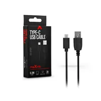 Maxlife TF-0066 adat- és töltőkábel USB-A és USB-C 0,2m fekete