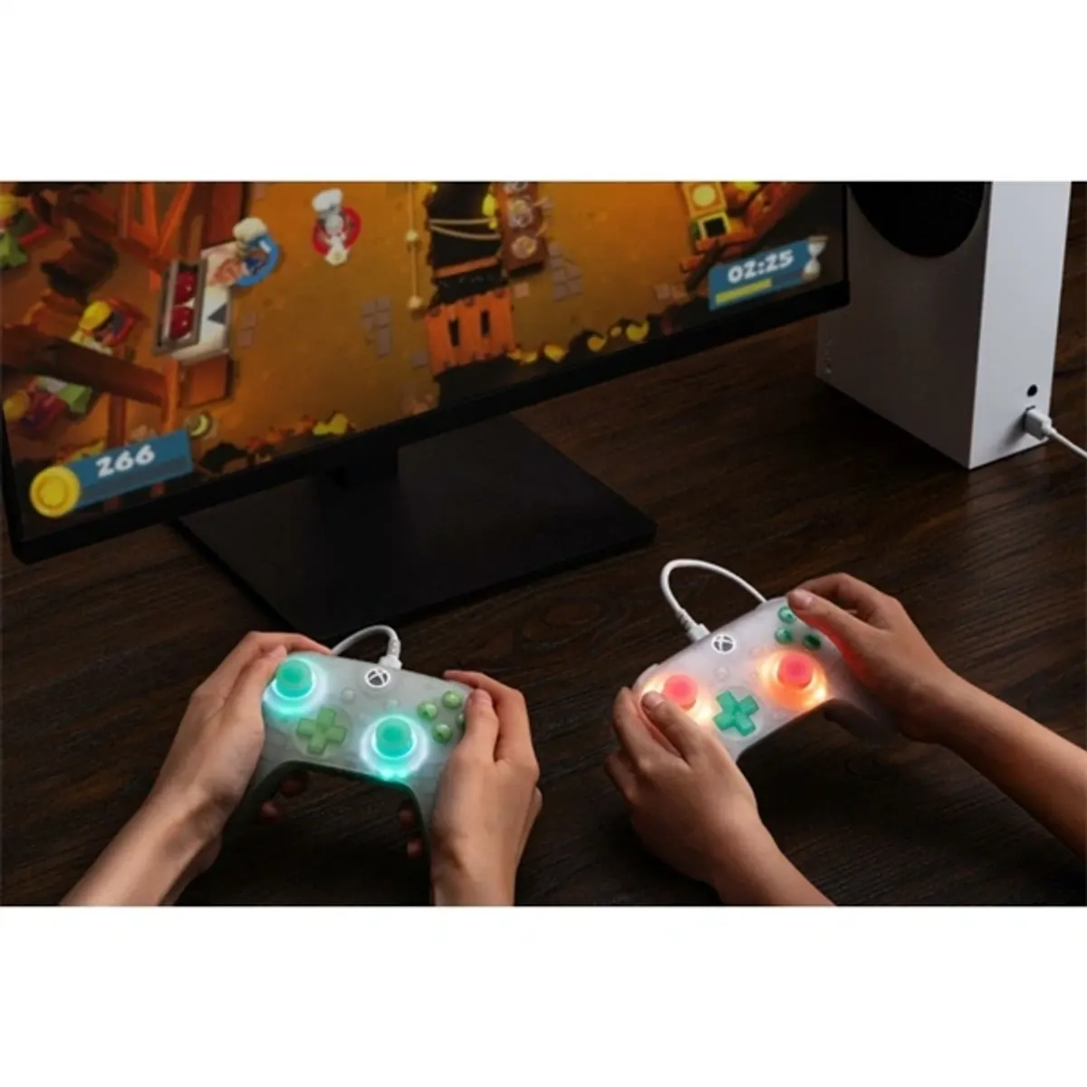 8BitDo RET00505 Ultimate Mini áttetsző fehér vezetékes kontroller, 250 cm kábel, 16 gomb, PC és Xbox kompatibilis #7