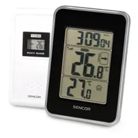 Sencor 35045106 SWS 25 BS Időjárás állomás Digitális kijelző vezeték nélküli hőérzékelős 2xAAA fekete