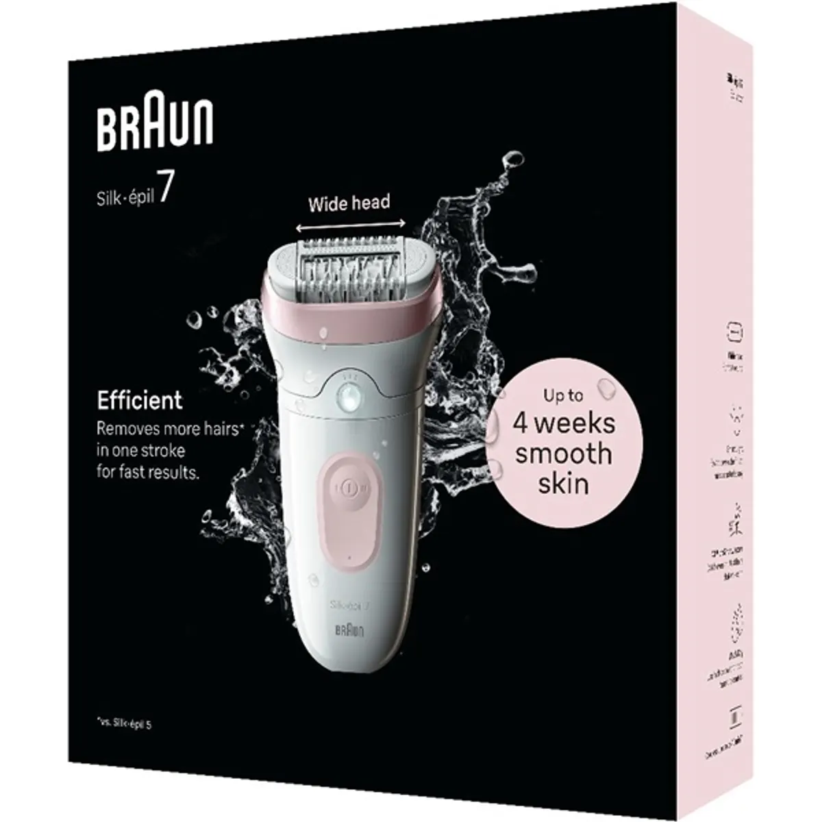 Braun 80743173 epilátor széles fej 40 MicroGrip csipesz vízálló masszázsgörgő 40 perc üzemidő #1