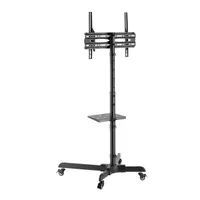 SBOX FS-224-2 mobil konferencia állvány 32"-55" VESA 100x100-400x400, 35 kg, magasság 1030-1430 mm, forgatható, billenthető 5°, kábelrendező #2