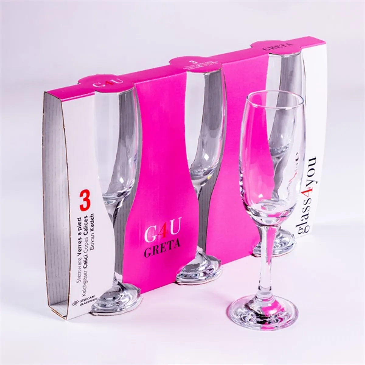 Pasabahce 1077954 Pezsgő pohár készlet Átlátszó Üveg 0,21 L 50x50x220 mm mosogatógépi mosásra alkalmas #3