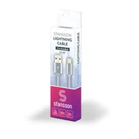 Stansson CL-157 Lightning kábel 200 cm USB A Fehér adat- és töltőkábel #2