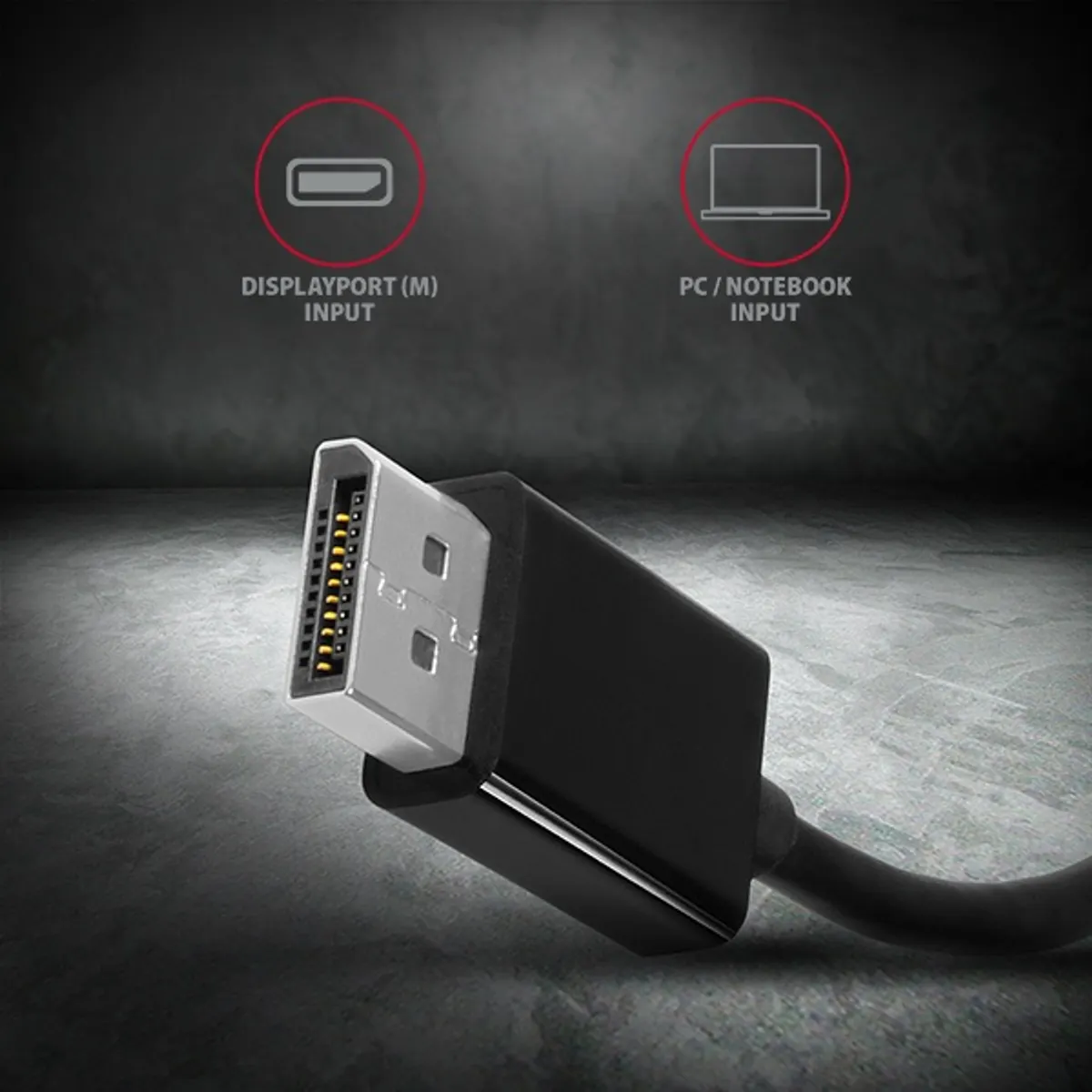 AXAGON RVD-VGN DisplayPort-VGA adapter 15 cm fekete #3