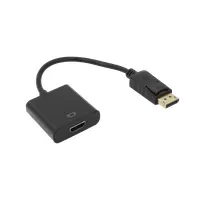 SBOX AD.DP-HDMI/R DisplayPort M to HDMI F adapter fekete 13 cm 1080p aranyozott