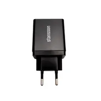 Stansson CH-300-BL Hálózati gyorstöltő 30W USB 2.0 3x 5V-9V-12V 2,4A univerzális fekete #3