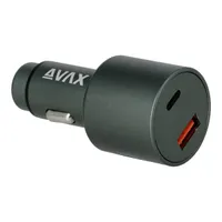 AVAX CC680B CARLY+ 140W USB-A USB-C fekete autós töltő #3