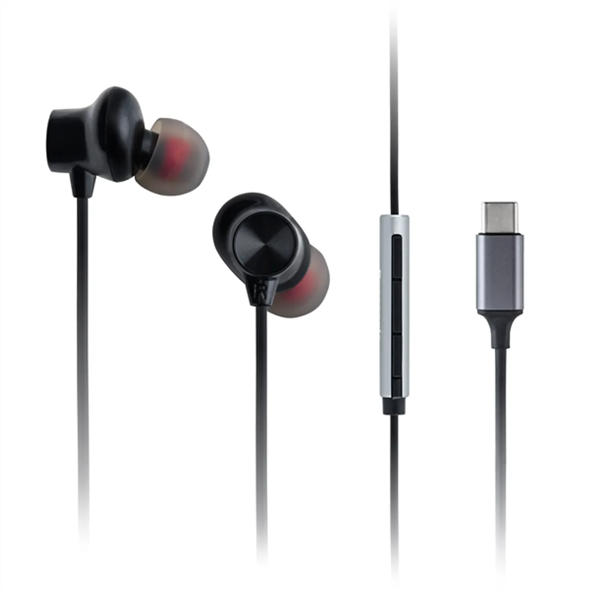 Panasonic RP-TCM225DEK USB-C fülhallgató fekete beépített mikrofon 10 mm hangszóró 32 ohm 1,2 m kábel #1