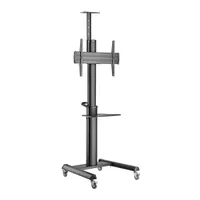 SBOX FS-446-2 mobil tv-állvány fekete 37"-70" vesa 600x400 70 kg 1200-1600 mm billenthető 5° kábelrendező