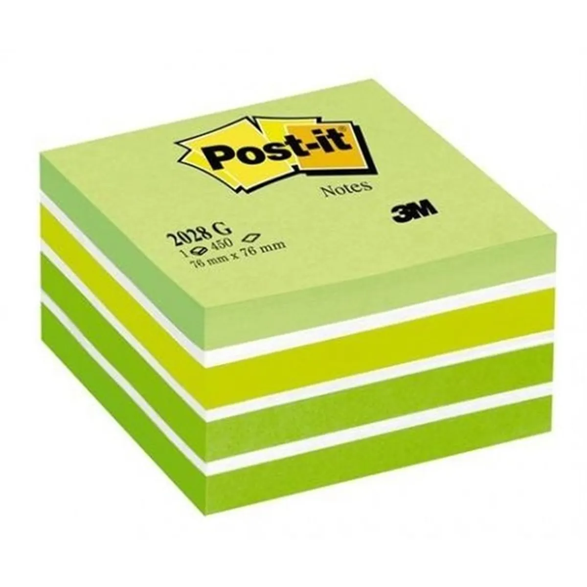 POST-IT 7100200375 mini kockatömb 76x76mm zöld 450 lap öntapadós PEFC #1