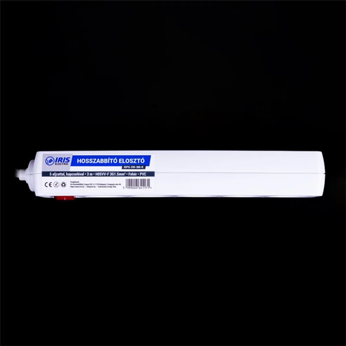 Iris electric IEPS-5W-3M-K 5-utas SCHUKO elosztó 3 m fehér #2