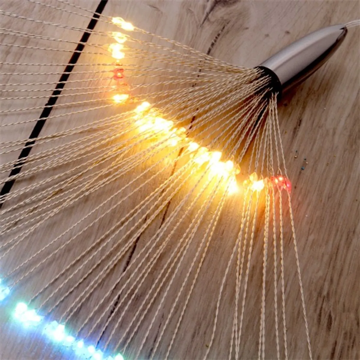 IRIS 250-04 tűzijáték stílusú fényfüzér LED integrált 120 LED több színű napelemes IPX3 206 cm hosszú #4