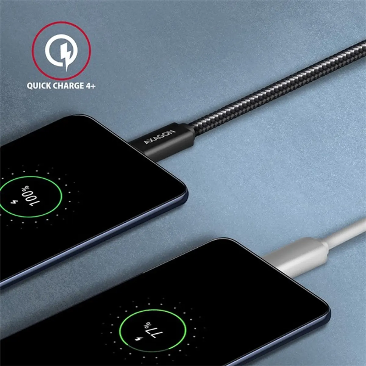 Axagon BUCM32-CM05AB Type-C PD 100W 4K HD USB-C adat- és töltőkábel 0,5 m fekete #5